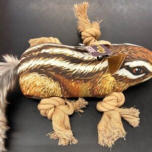 Chipmunk Dog Toy with Rope Legs